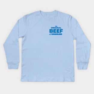 The Original Beef of Chicagoland (blue) Kids Long Sleeve T-Shirt
